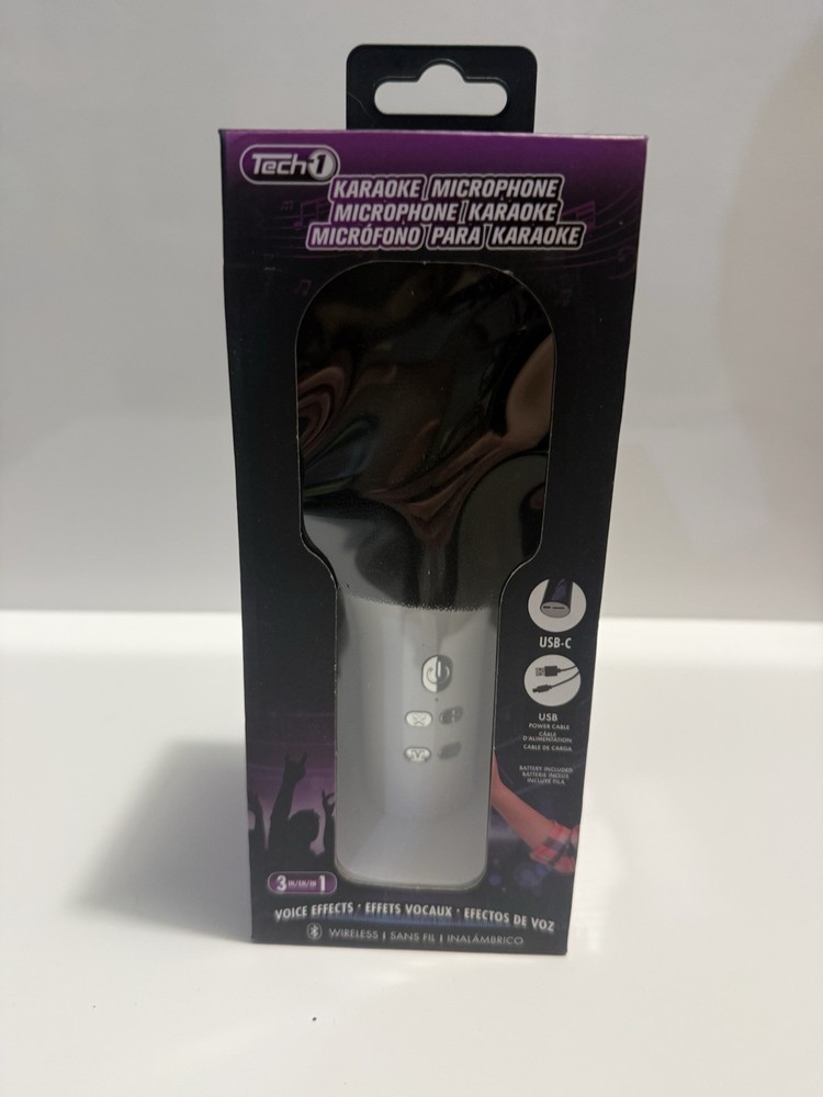 White Wireless Bluetooth Microphone with Echo & Volume Control #BREAKING #BBWCM