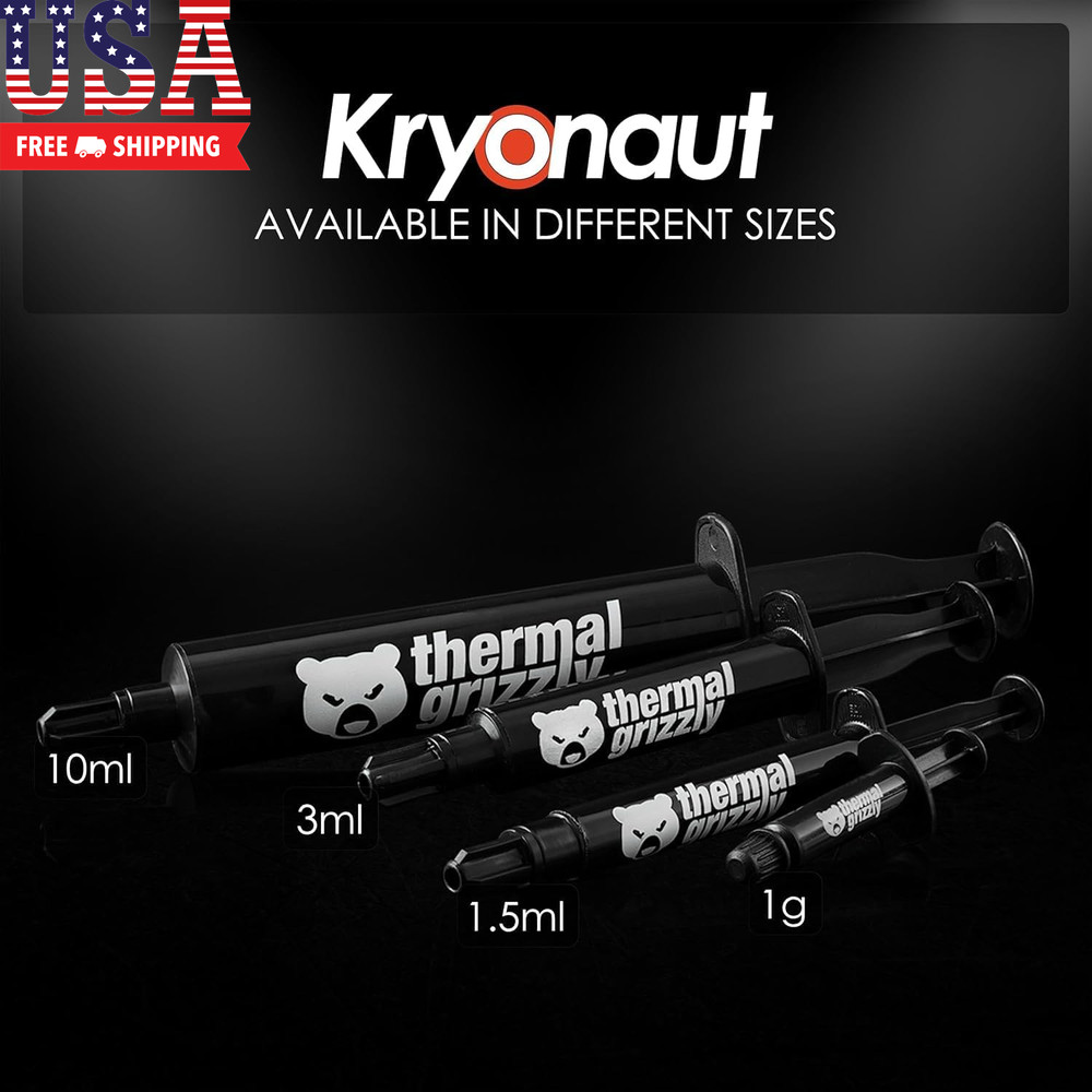 Kryonaut - 1 Gram - Extremely High Performance Thermal Paste + 12 Cleaning Wipes