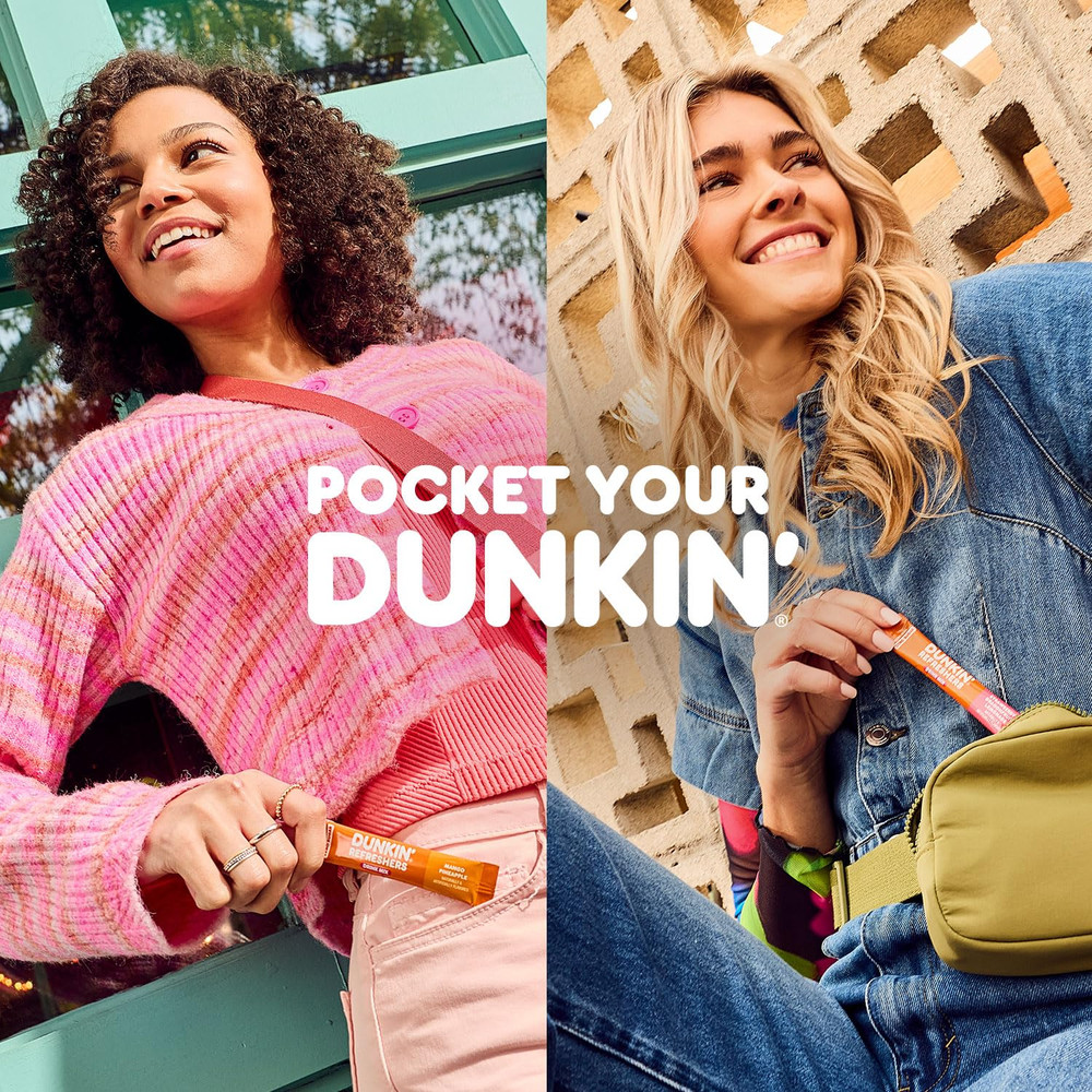Dunkin’ Zero Sugar Refreshers Powdered Drink Mix Packets, 30 Ct Variety Pack, 3