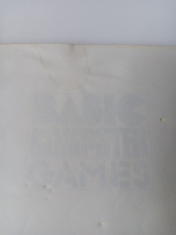 Basic Computer Games Micro Edition Creative Computing Softcover Book 101 Games