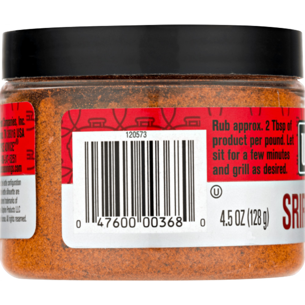 3 Weber Sriracha Rub Seasoning ~ No MSG ~ 4.5oz Each