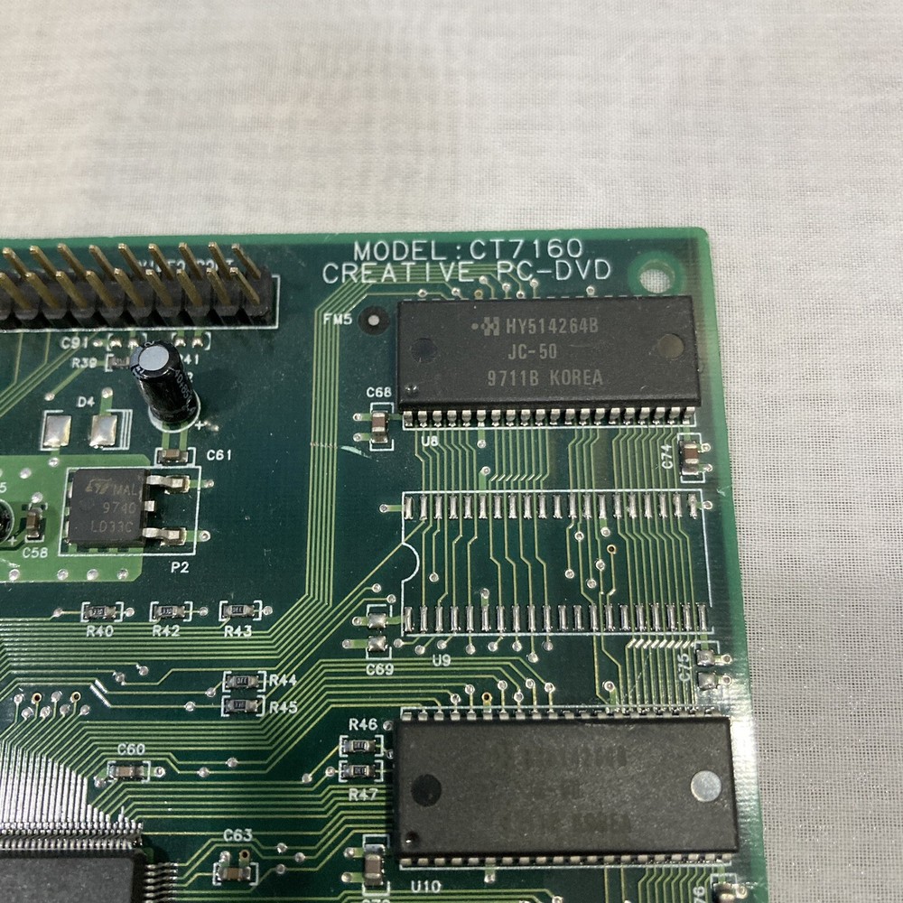 Creative Labs CT7160 PC-DVD Mpeg2 DVD Decoder PCI Sound Card - Untested