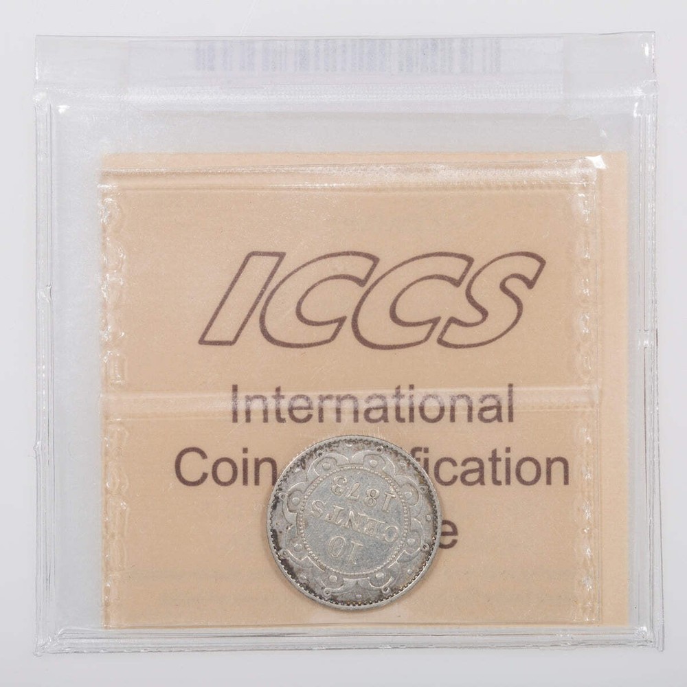 NFLD 10 Cent 1873 Obverse 2 ICCS F-12