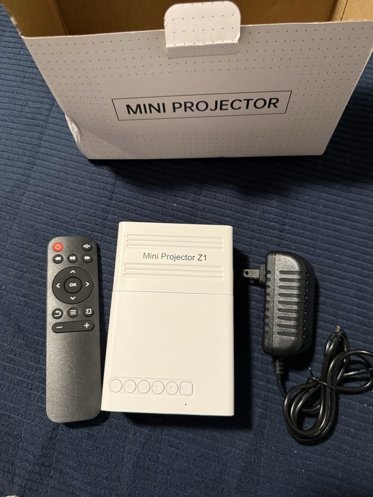 Mini Projector Z1 LED Portable White Desktop Projector