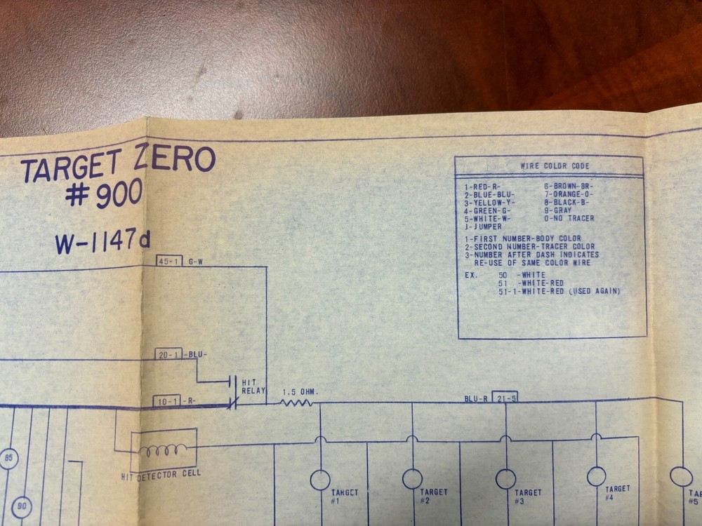 ORIGINAL-BALLY-TARGET ZERO-ARCADE-SCHEMATIC
