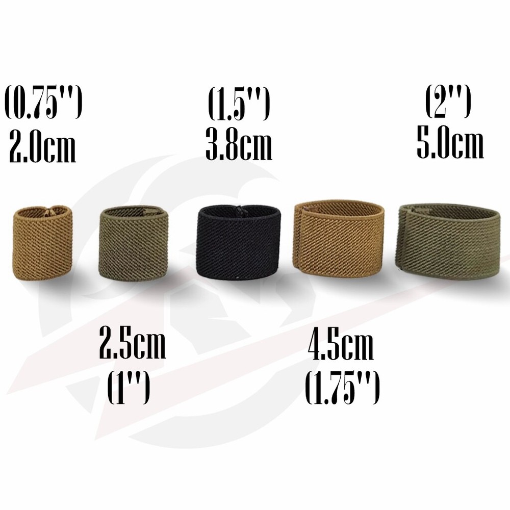 10Pc 20/25/38/50mm Elastic Belt Keepers Tactical Elastic Web Belt Loop Keeper