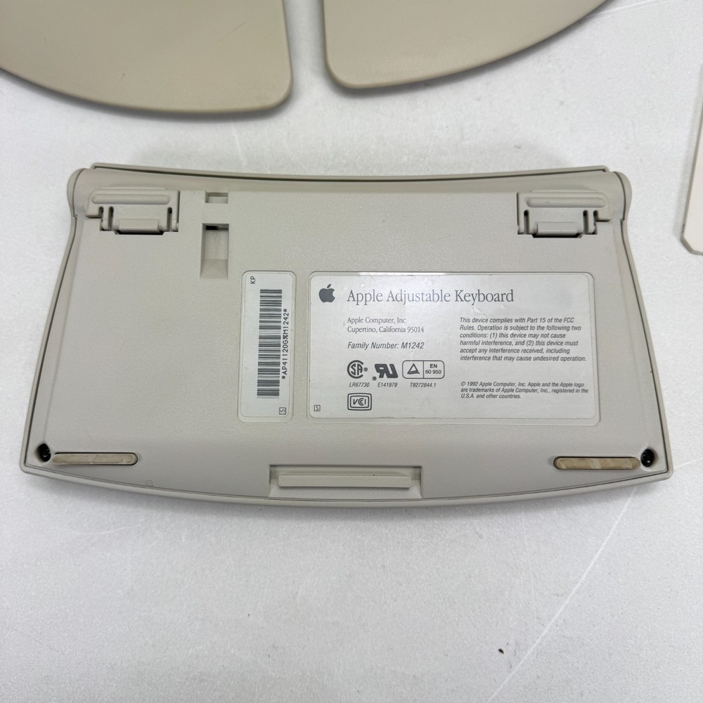Vintage Apple Mac Adjustable Keyboard M1242 + Numeric Keypad & Disk Ergonomic