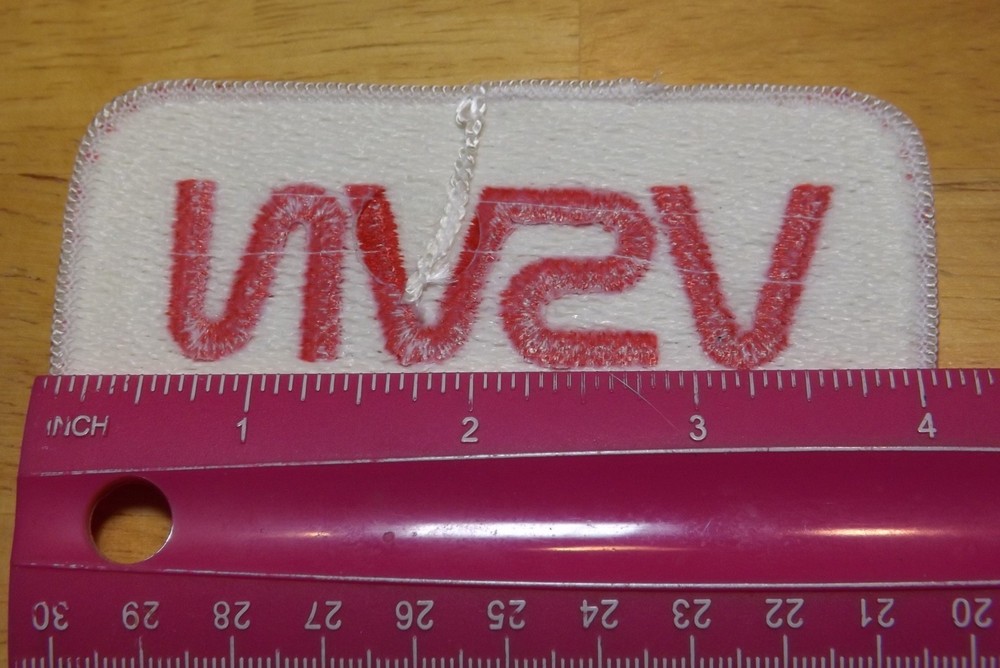 NASA Red & White Cream Colored Uniform Hat Patch Space Program