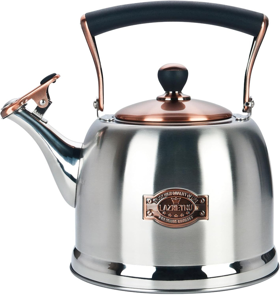 Tea Kettle Stainless Steel Teapot, Stainless Steel Teakettle for Stove Top with