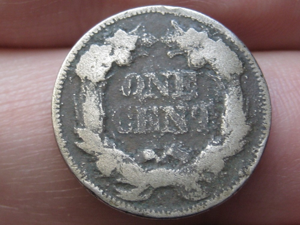 1857 Flying Eagle Penny One Cent- About Good Details