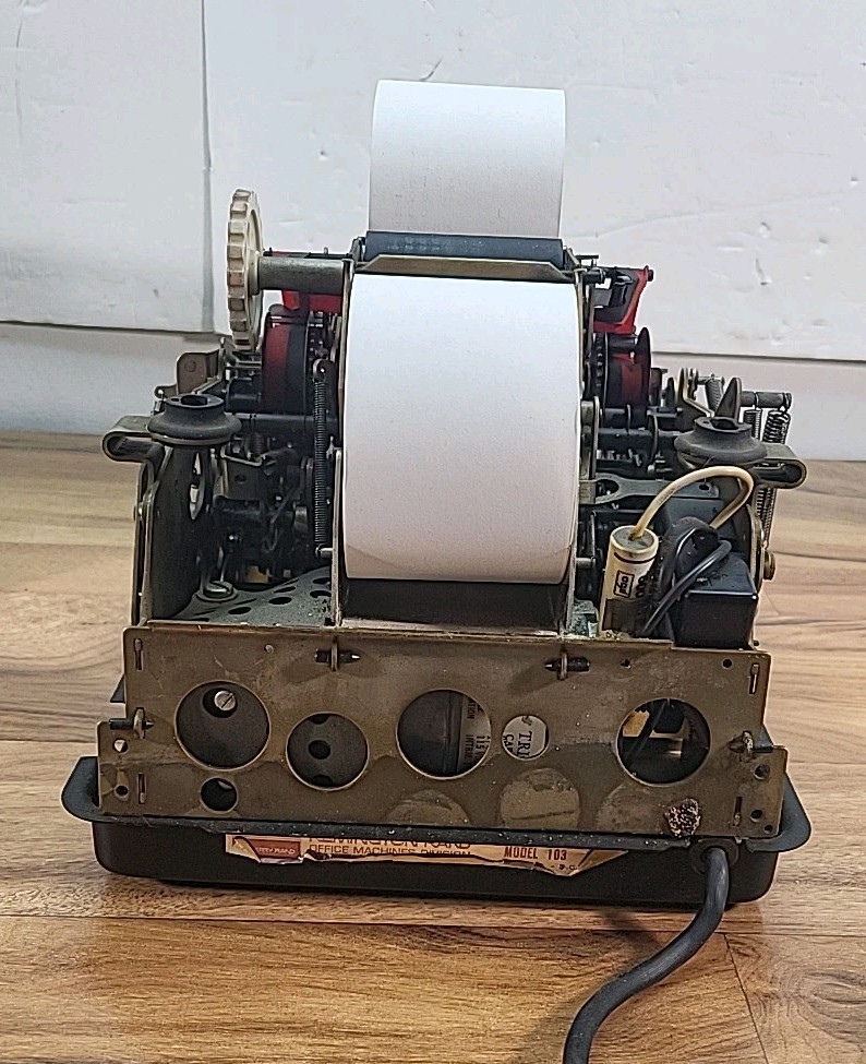 Vintage Remington Rand Adding Machine Model Number 4071 1-10 Tested Working Unit