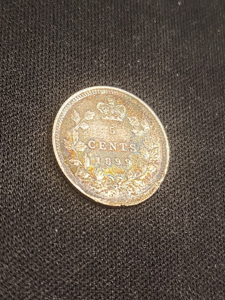1899 Canada 5 Cents Silver Coin