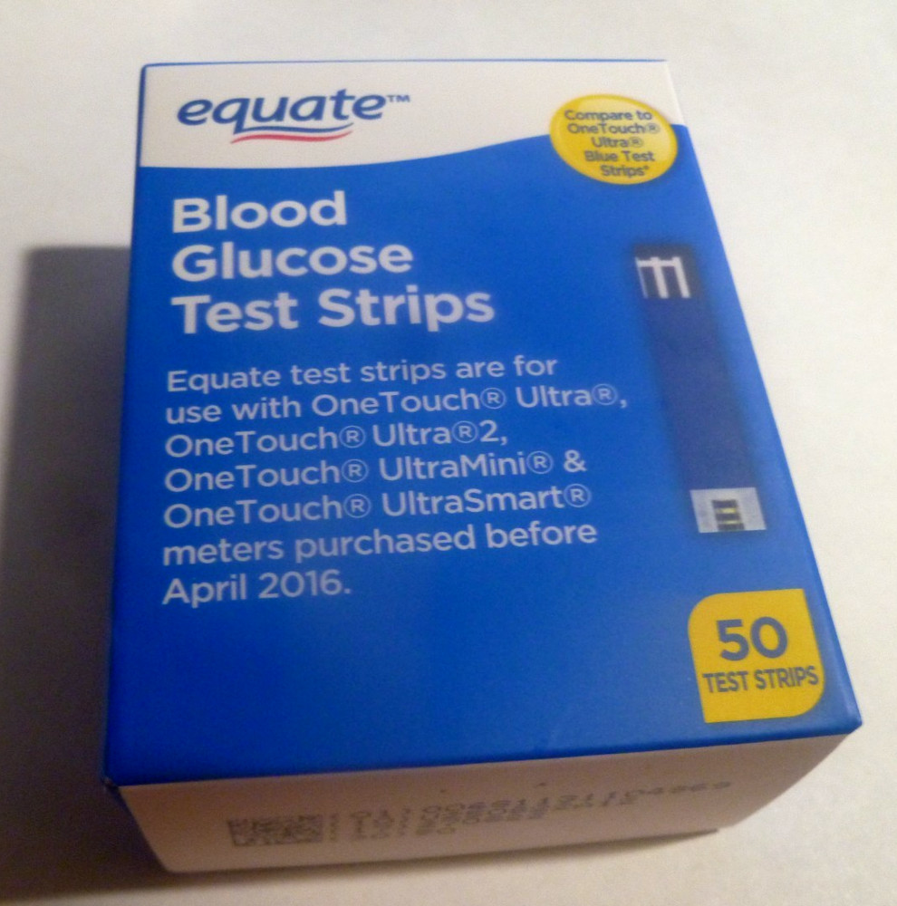 Equate Blood Glucose Test Strips, 50 Count