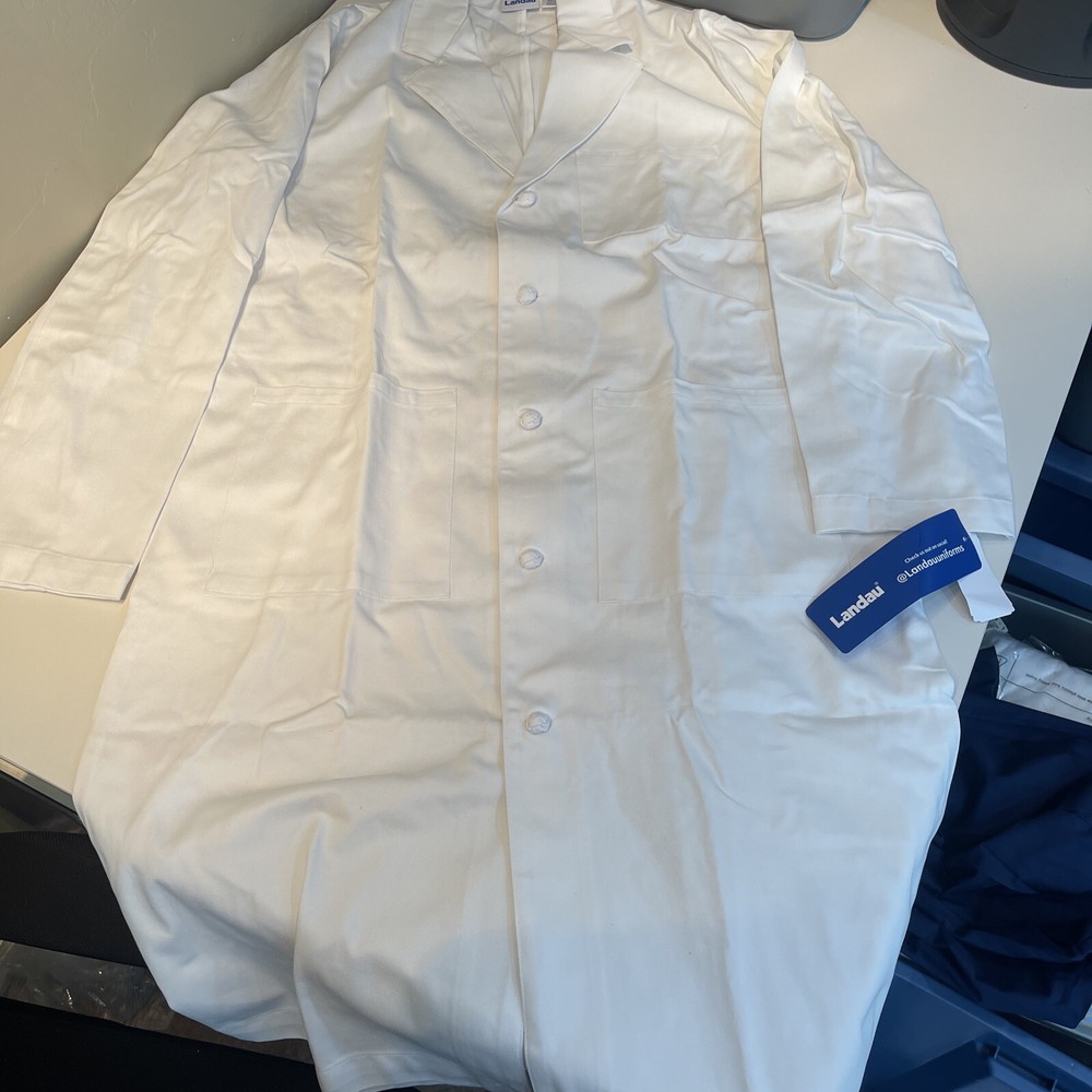 Landau 45 Inch Full Length Knot Button Lab Coat