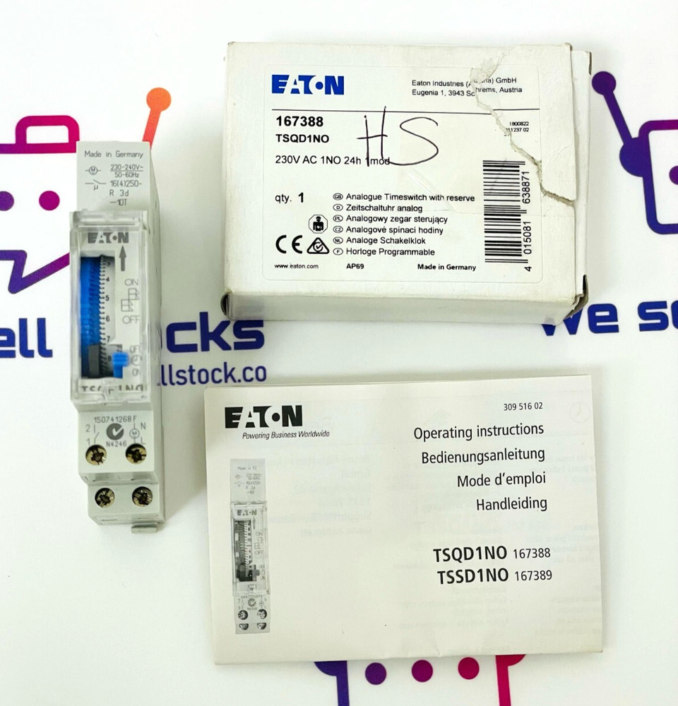 EATON TSQD1NO Analogue Time Switch 167388