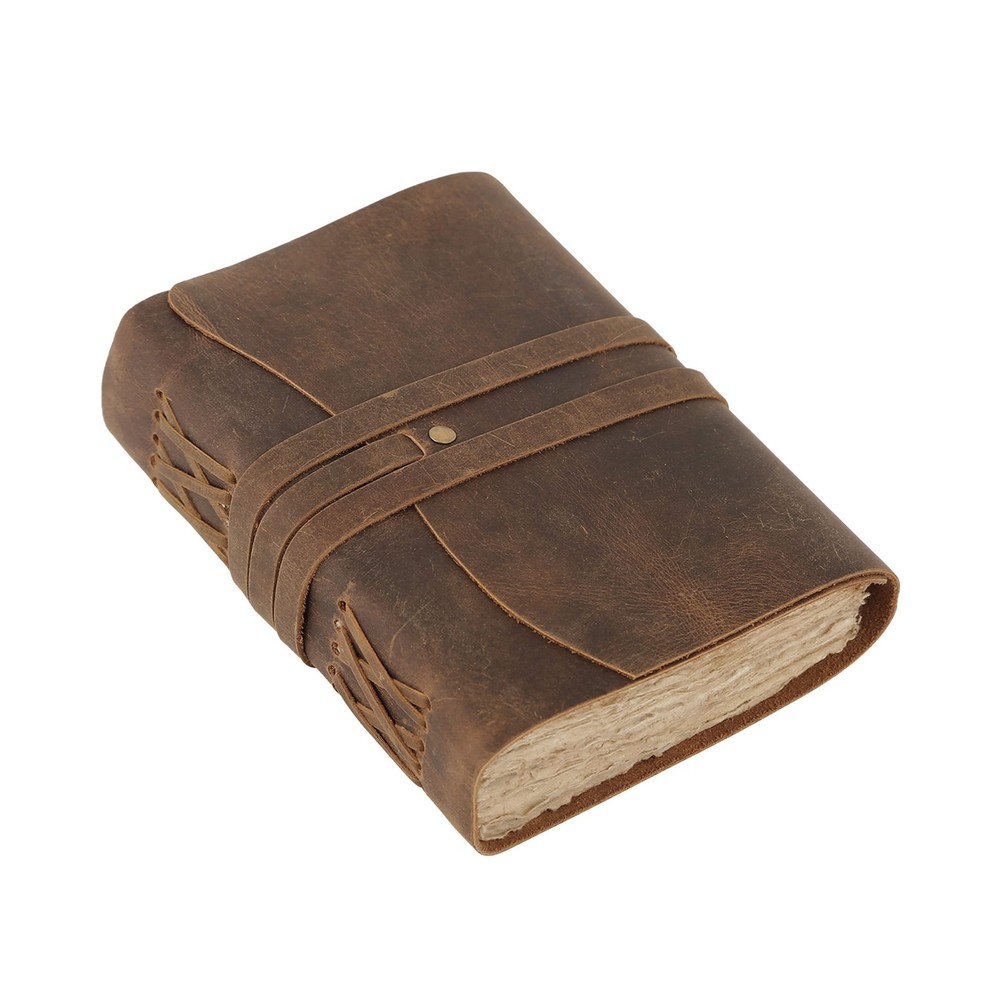 KomalC Handmade Leather Journal | Writing Notebook Diary | Bound Daily Notepa...