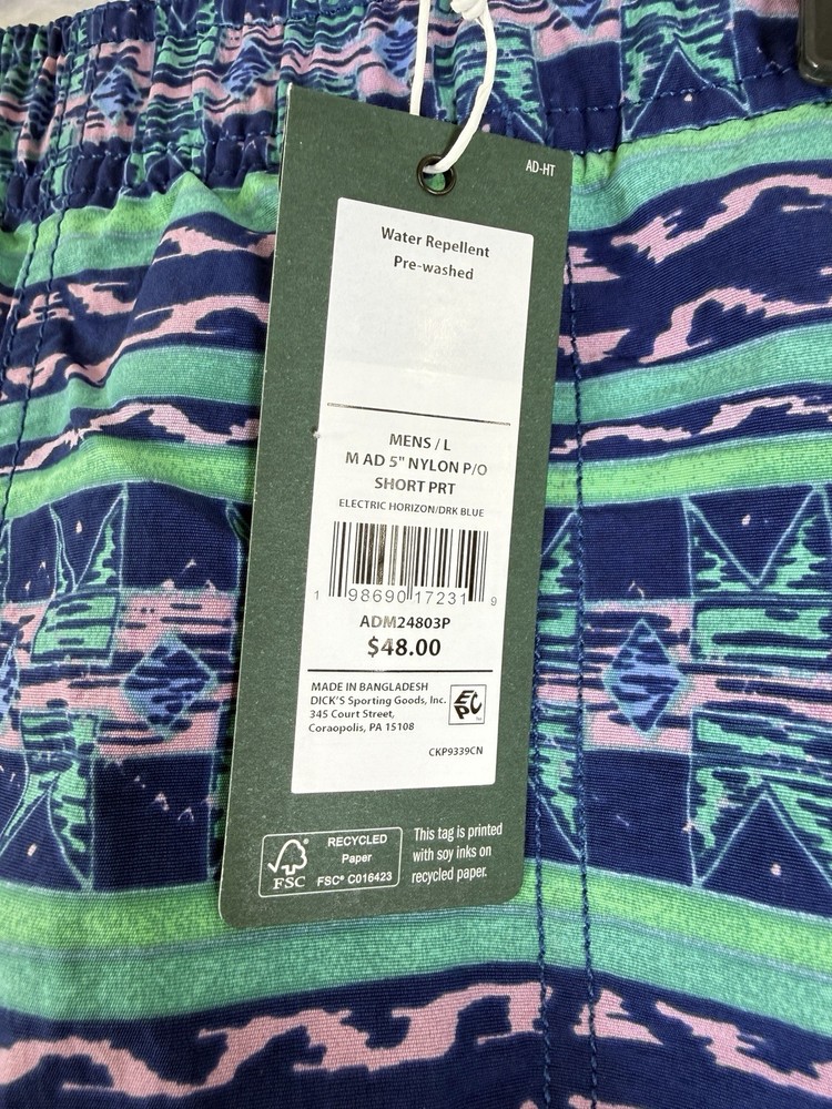 Alpine Design Shorts Mens Large Blue Lined 5” Pull On New NWT