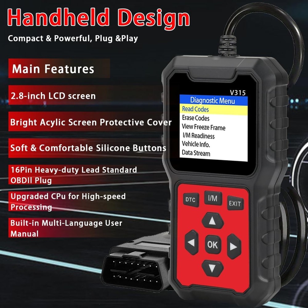V315 OBD2 Diagnostic Diagnostic Tool Tool, Code Reader, Engine Light Diagnostic