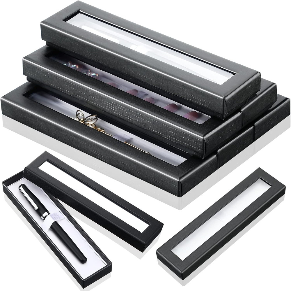 Pen Gift Box Empty Cases with Clear Lid, Pen Ballpoint Presentation Display Box
