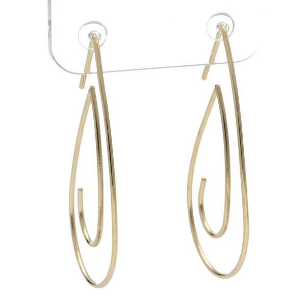 K18 Solid Gold Drop Hook Earrings (Pair)