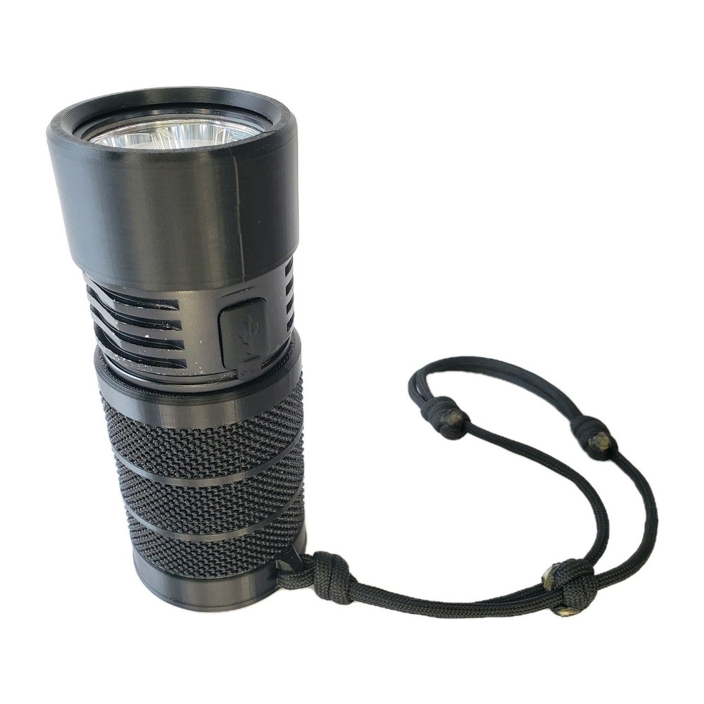 For Sofirn SP36 Flashlight Protective Case /Grip / Wrist Strap Lanyard Mount TPU