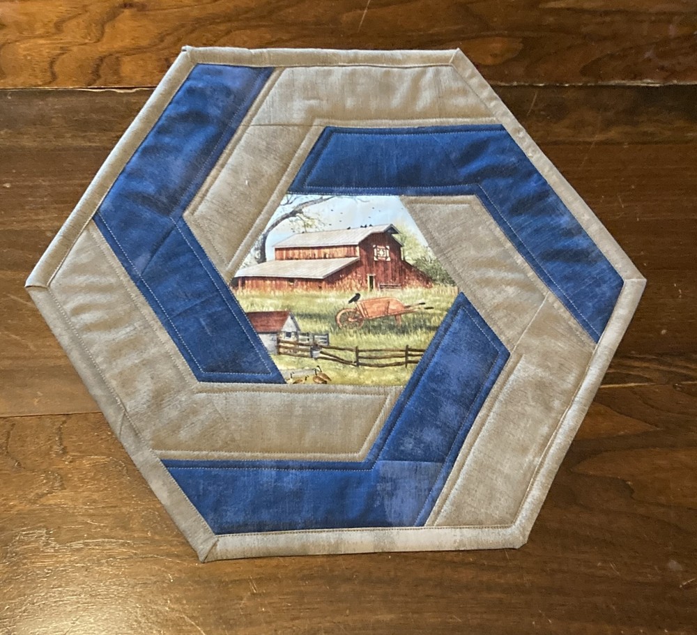August Farm Quilt Table Topper