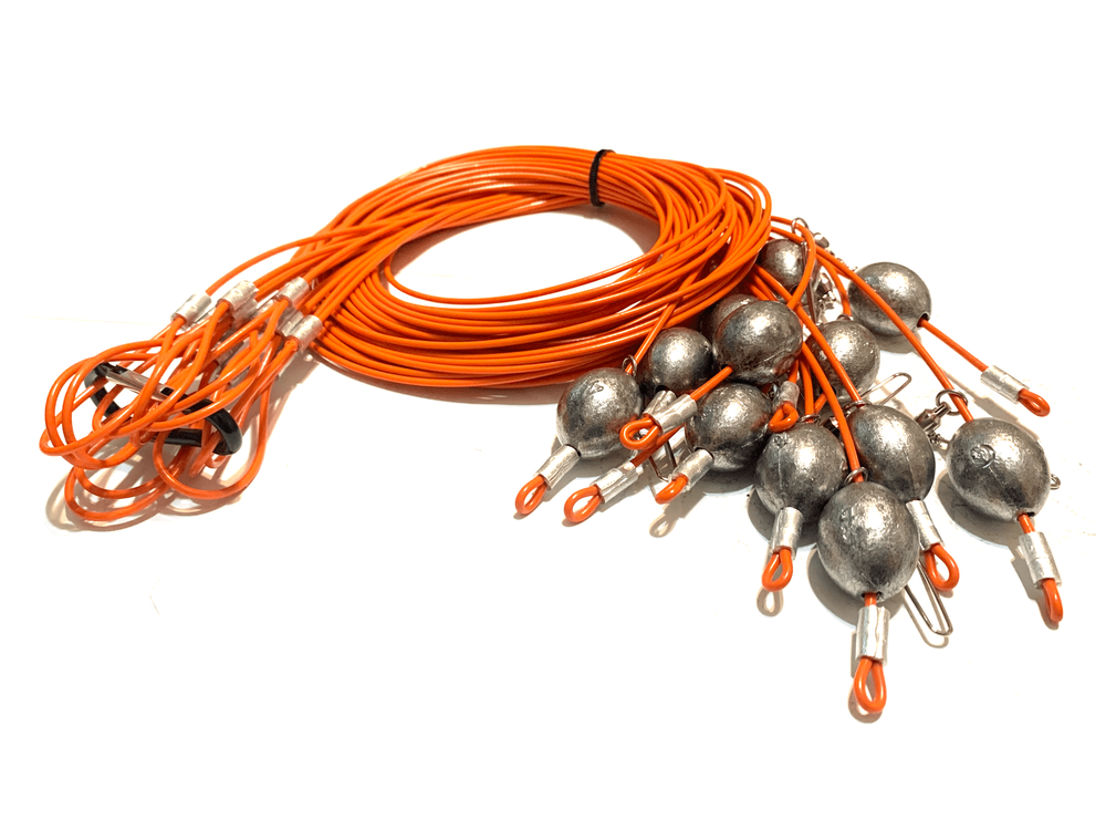 72" 6oz Egg Sinker PVC Coated Cable Texas Rig Style Decoy Rigs