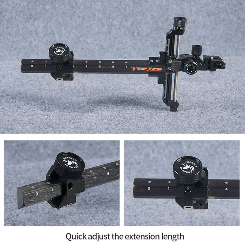 TP8810 Compound Bow Sight Carbon Rod Adjustable Competition Archery Target Shoot