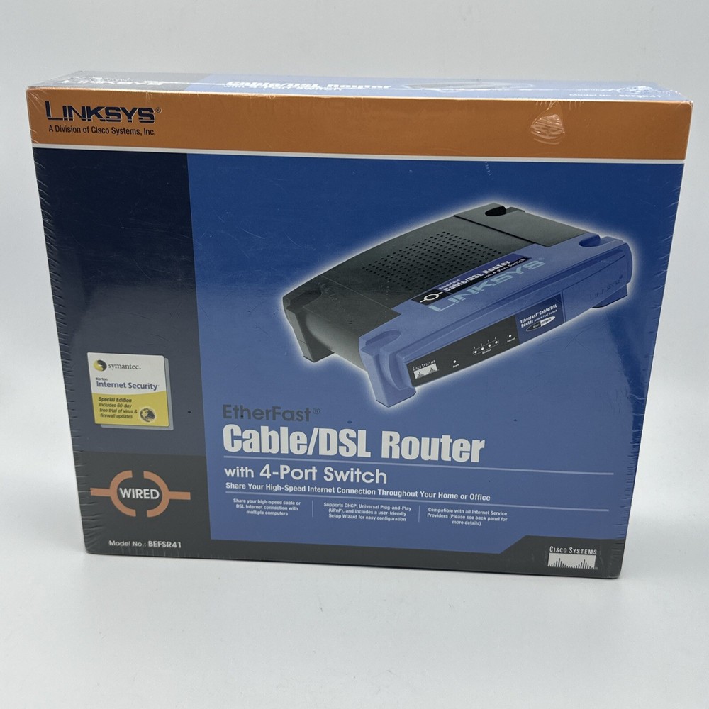 Linksys 4-Port 10/100 Wired Router (BEFSR41)