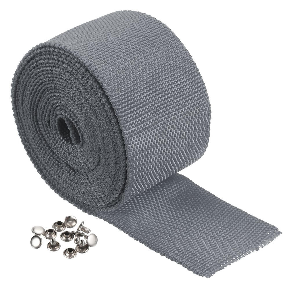 10Ft*45mm Polyester Rope Protector Cable Cover Rope Protective Sleeve Gray