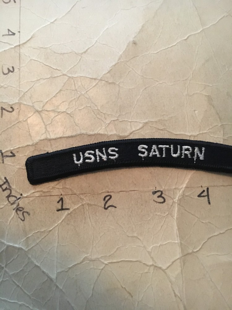 US NAVY SHOULDER STRIP TAB rocker Patch USNS Saturn