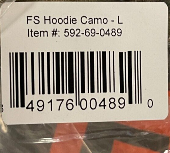 NEW First Strike Pull Over Hooded Sweatshirt - Camo - Large