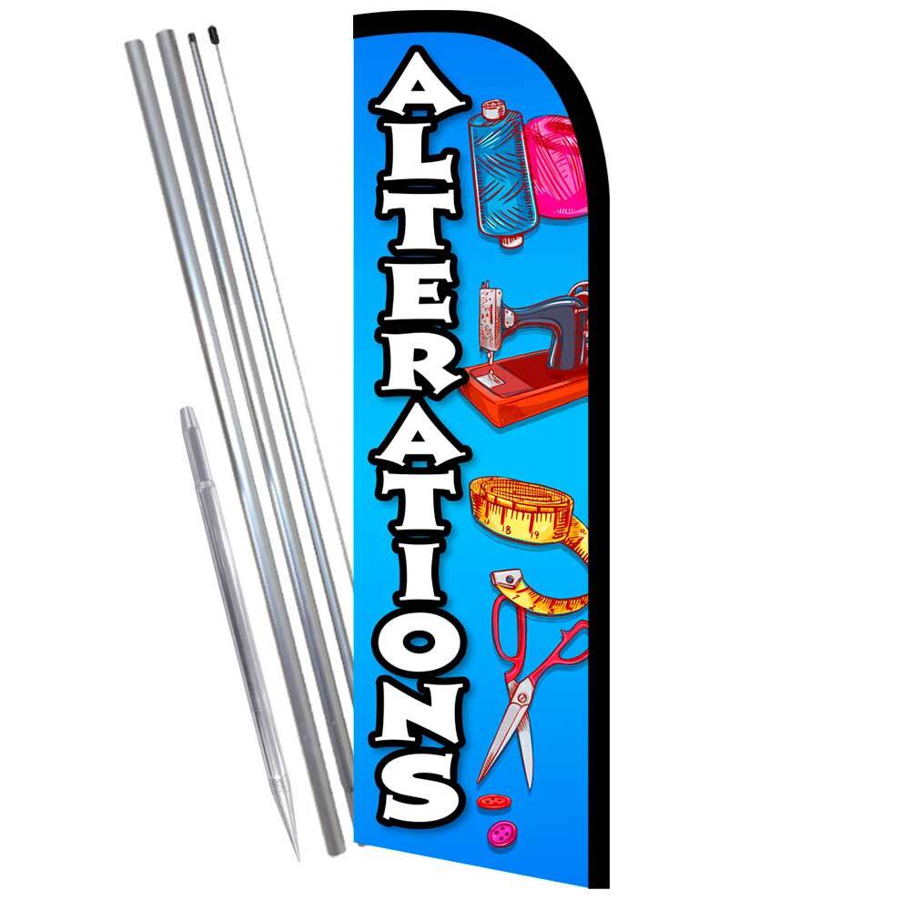 Alterations Premium Windless Feather Flag Bundle (Complete Kit) OR Optional Repl