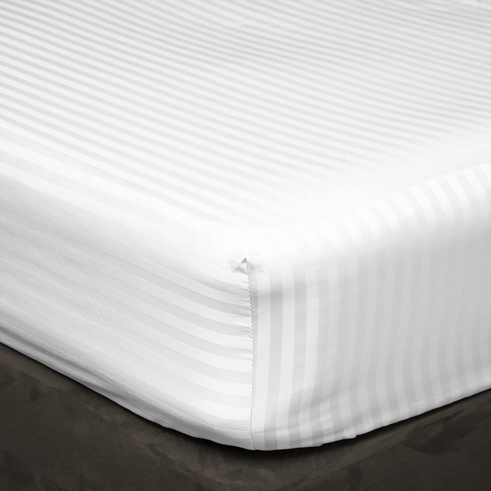 1000 Thread Count Egyptian Cotton White Striped Bedding Collection – Select Item