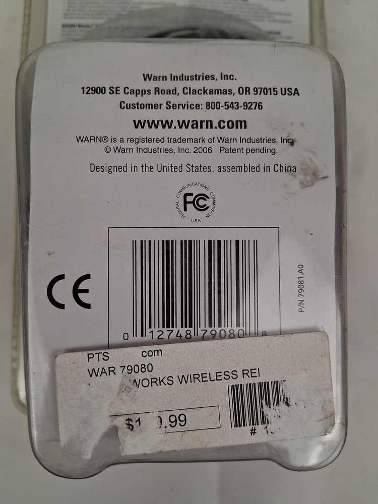 NIP WARN PN 79080 Wireless Remote Control System Winch Transmitter Receiver