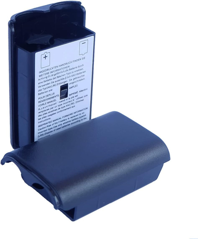 4X Battery Pack Cover Shell Case for Xbox 360 Wireless Controller (Black)