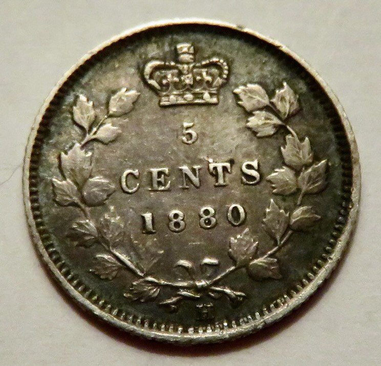 Canada 5 Cents *1880-H* *VF / XF*
