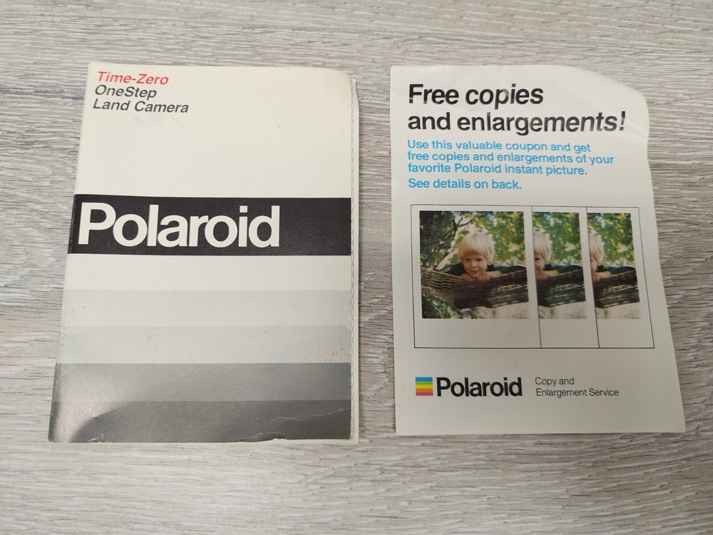 Polaroid OneStep Time Zero Time-Zero Instant Camera With Manual Tested Working