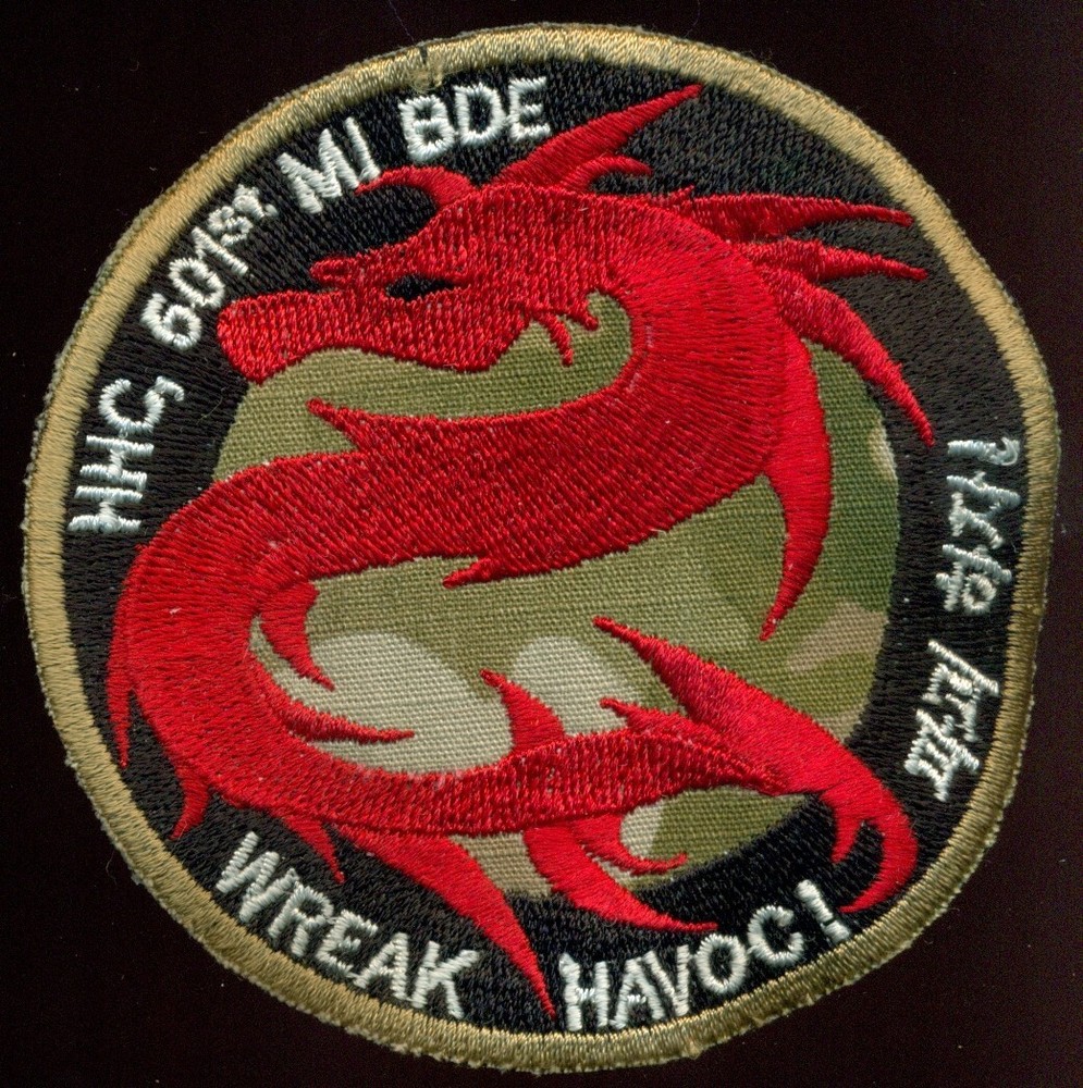 US Army HHC 501st MI Military Intelligence BDE Patch K-2