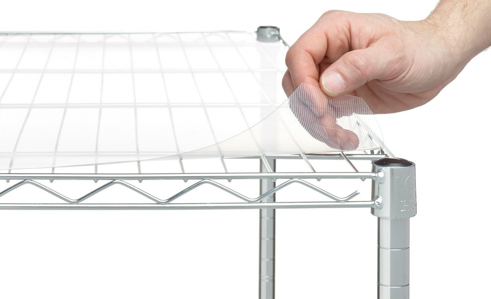 Shelf Liners For 18" X 48" shelf, Clear Plastic, 4-PACK