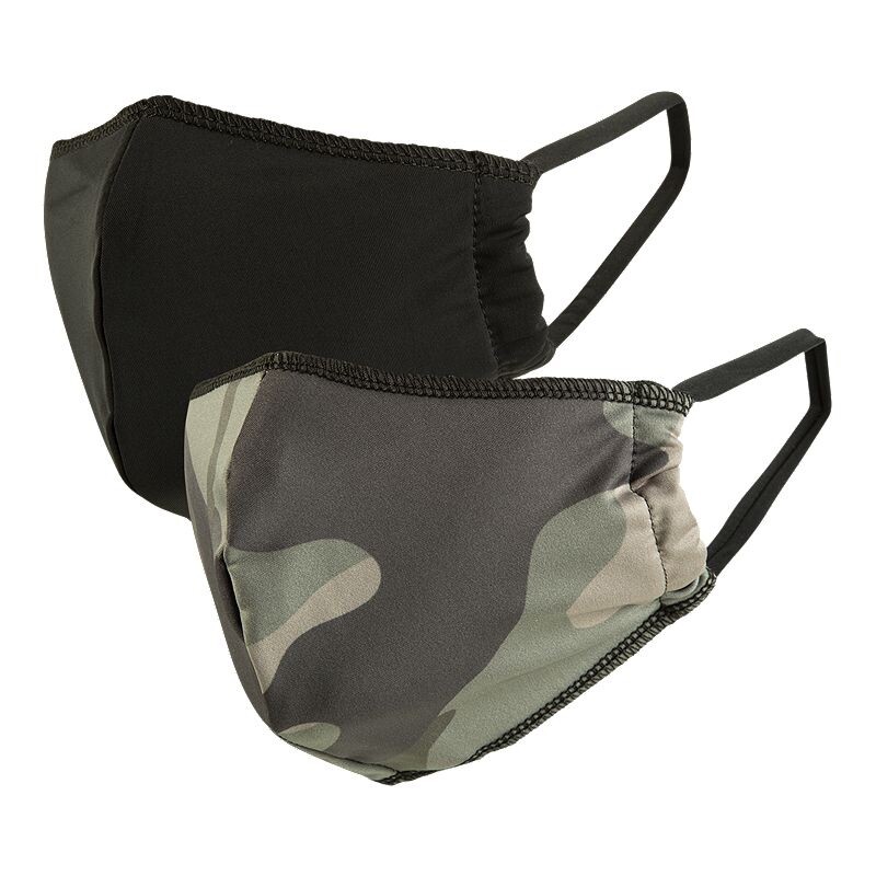 (NEW) Onzie Mindful Mask Unisex 2 Pack Face Mask, Solid & Camo