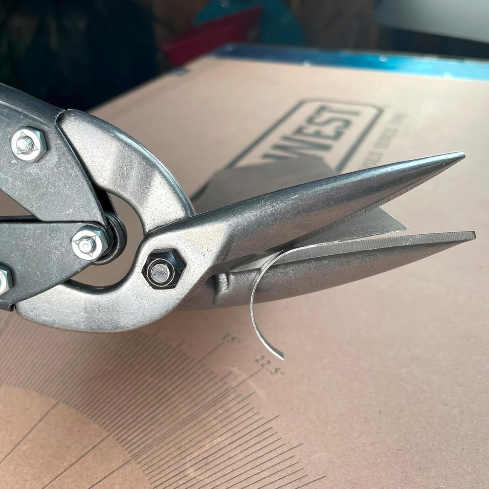 Long Cut Tin Snip Shears with Comfort Grip
