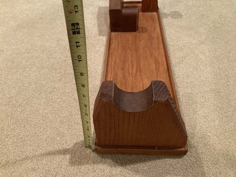 Vintage Solid Oak Gun Rifle Vice