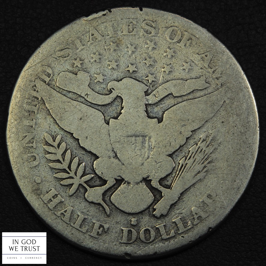 1893 S Barber Silver Half Dollar 50C