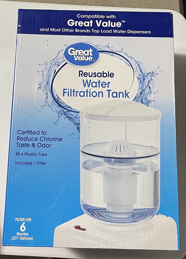 Reusable Water Filtration Tank for Top Loading Water Dispenser.