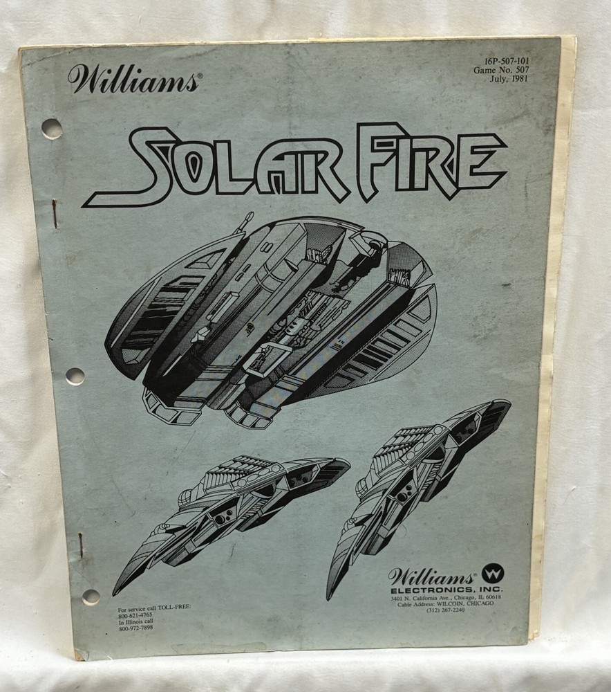 ORIGINAL-WILLIAMS-SOLAR FIRE-MANUAL