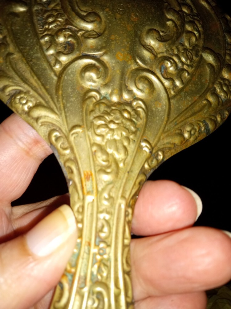 Vintage Hand Mirror Samuel M Levi 1918
