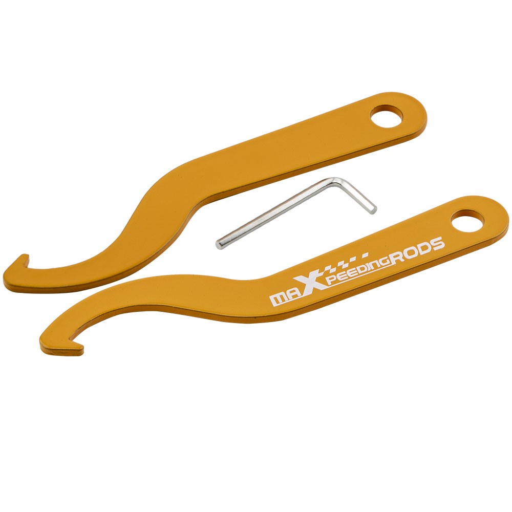 2 pcs Steel Coilover C Spanners Hook Wrench Universal Coil Over Spring