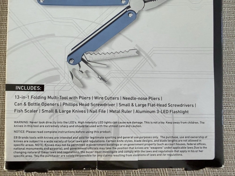 Innovative 13-1 Tool And One Piece Flash Light