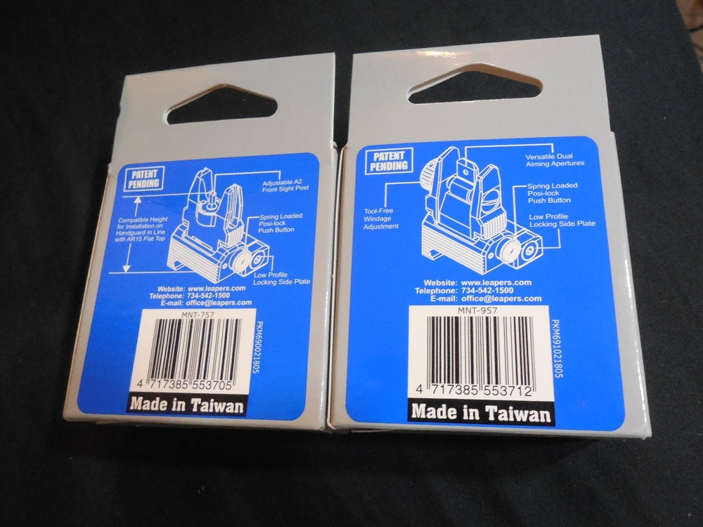 UTG iron Flip-up Front & Rear Sights- BLACK